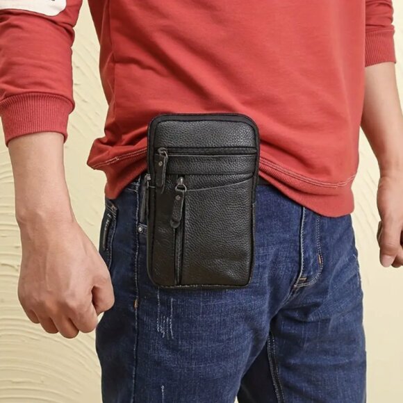 NWT GENUINE LEATHER CROSSBODY PHONE BAG - Picture 2 of 7